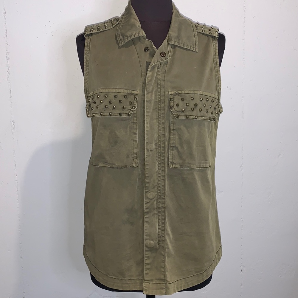 Guess Jean Army Studded Vest